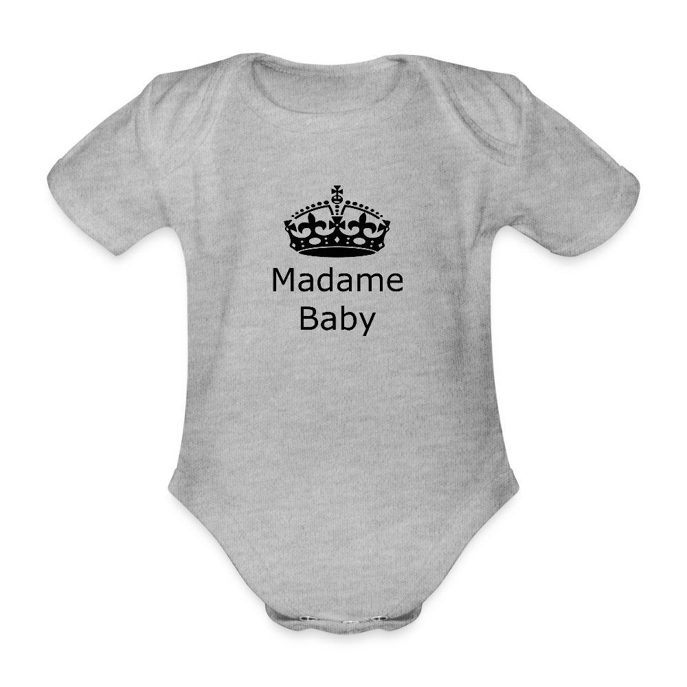 Madame Baby Bio-Kurzarm-Body 158538 - Grau meliert