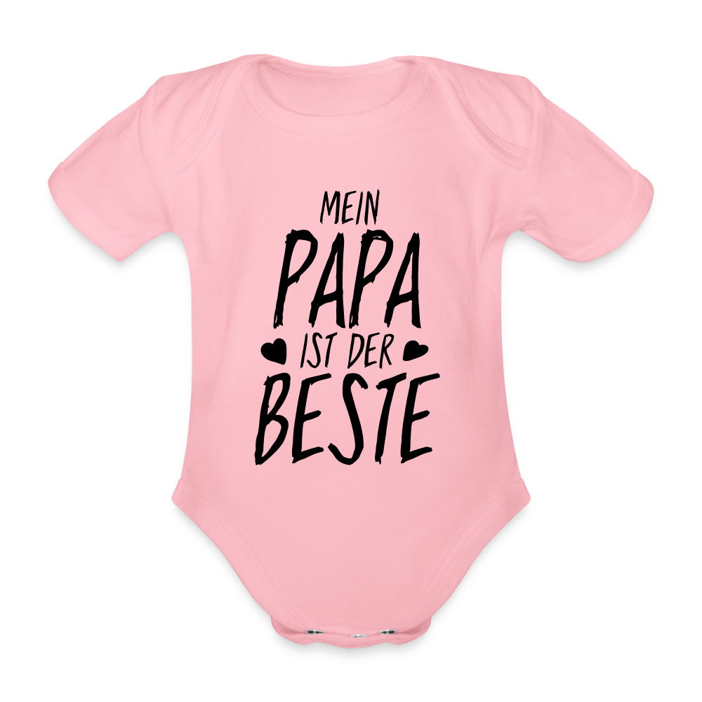 Mein Papa ist der Beste Baby Bio-Kurzarm-Body 157890 - Hellrosa