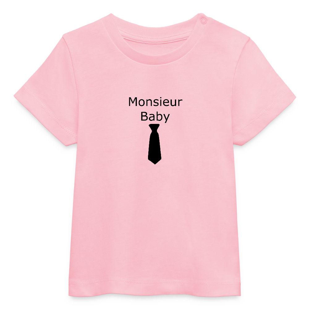 Monsieur Krawatte Stanley/Stella Baby Bio-T-Shirt 641537 - Hellrosa