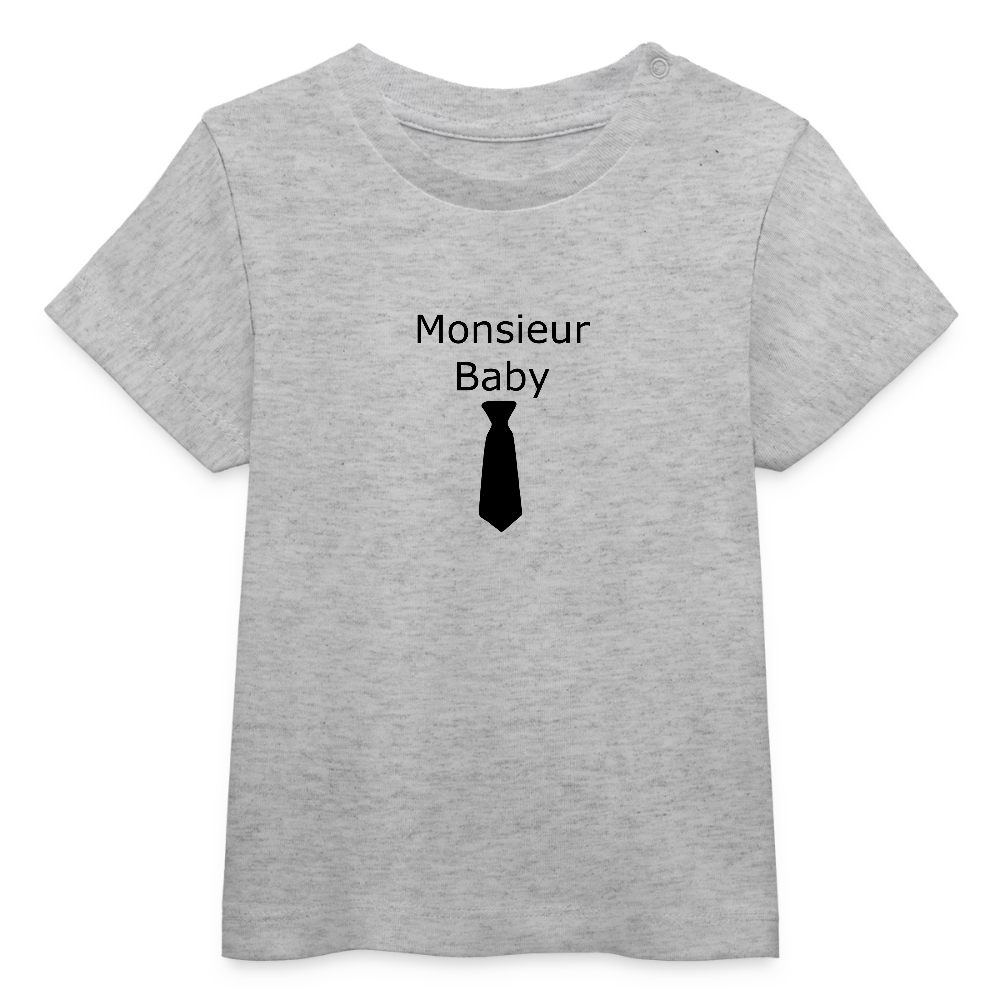 Monsieur Krawatte Stanley/Stella Baby Bio-T-Shirt 641537 - Grau meliert