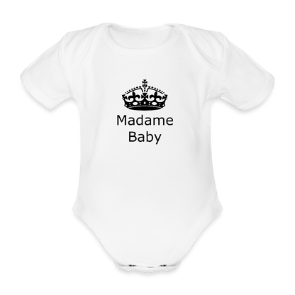 Madame Baby Bio-Kurzarm-Body 158538 - Weiß