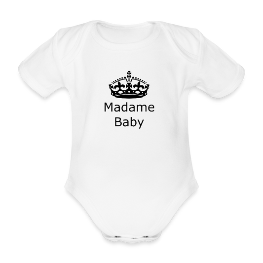 Madame Baby Bio-Kurzarm-Body 158538 - Weiß