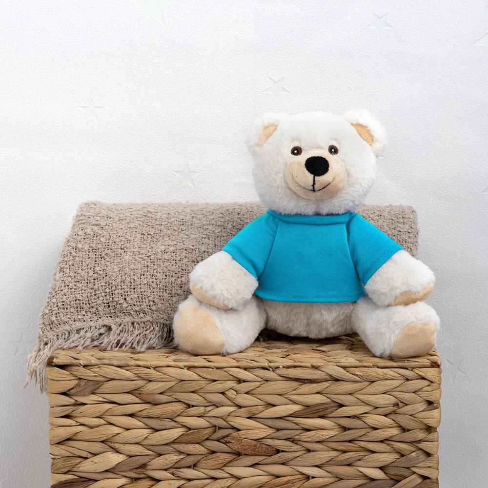MiniFeet® RecycelBär® Creme 75681 - Atollblau