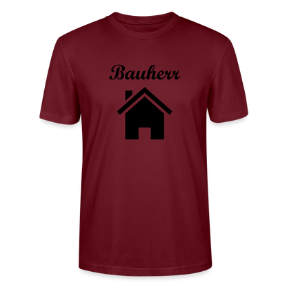 Bauherr Herren T-Shirt CRAFTER 124568 - Burgunderrot