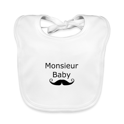 Monsieur Baby 	 Baby Bio-Lätzchen  321856 - Weiß