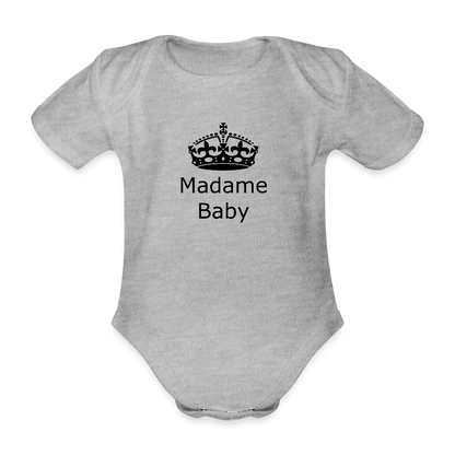Madame Baby Bio-Kurzarm-Body 158538 - Grau meliert