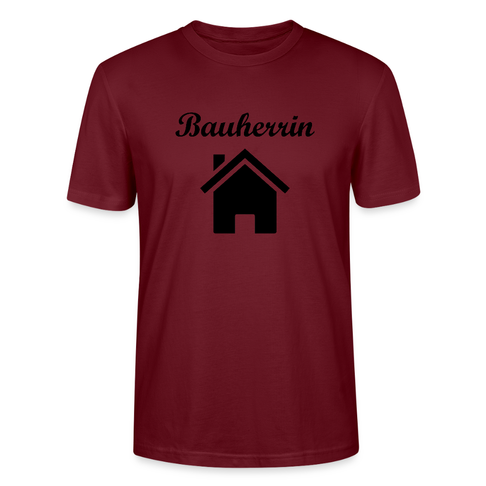 Bauherrin Frauen Bio-T-Shirt 431590 - Burgunderrot