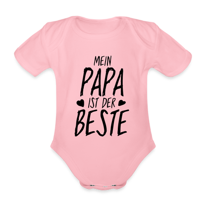 Mein Papa ist der Beste Baby Bio-Kurzarm-Body 157890 - Hellrosa