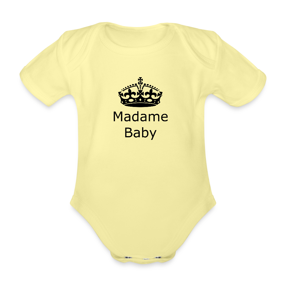 Madame Baby Bio-Kurzarm-Body 158538 - Hellgelb
