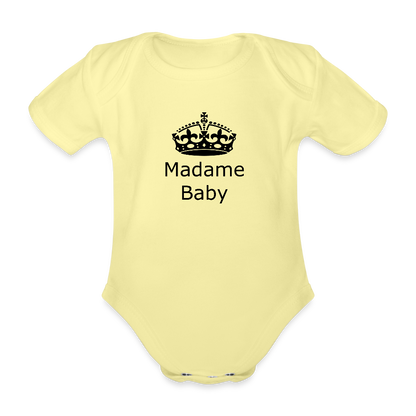 Madame Baby Bio-Kurzarm-Body 158538 - Hellgelb