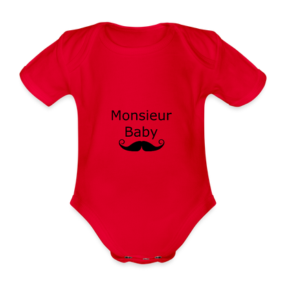 Monsieur Baby Baby Bio-Kurzarm-Body  156995 - Rot