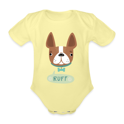 Baby Bio-Kurzarm-Body - Hellgelb