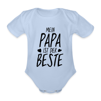 Mein Papa ist der Beste Baby Bio-Kurzarm-Body 157890 - Sky