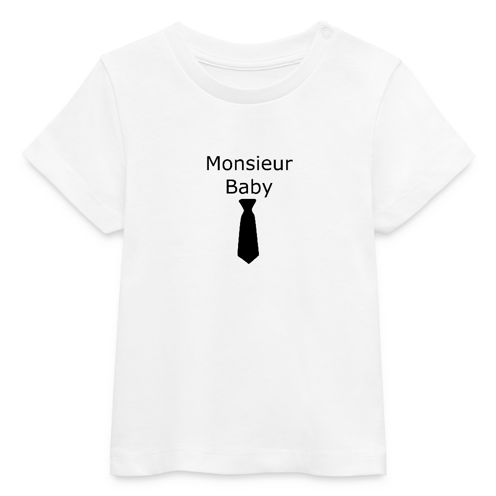 Monsieur Krawatte Stanley/Stella Baby Bio-T-Shirt 641537 - Weiß