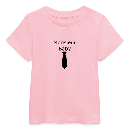 Monsieur Krawatte Stanley/Stella Baby Bio-T-Shirt 641537 - Hellrosa