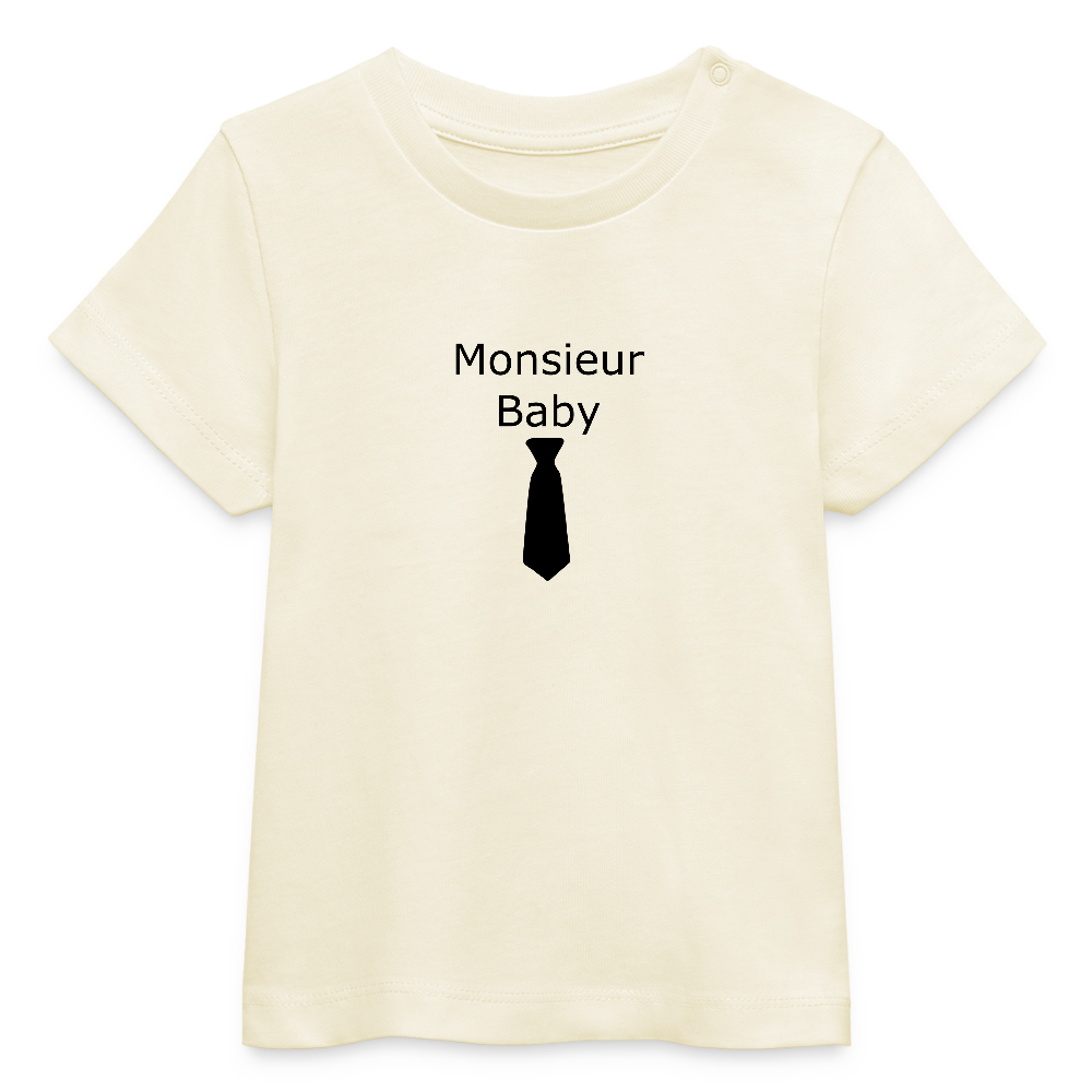 Monsieur Krawatte Stanley/Stella Baby Bio-T-Shirt 641537 - Weißgrau