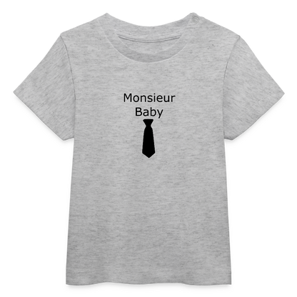 Monsieur Krawatte Stanley/Stella Baby Bio-T-Shirt 641537 - Grau meliert